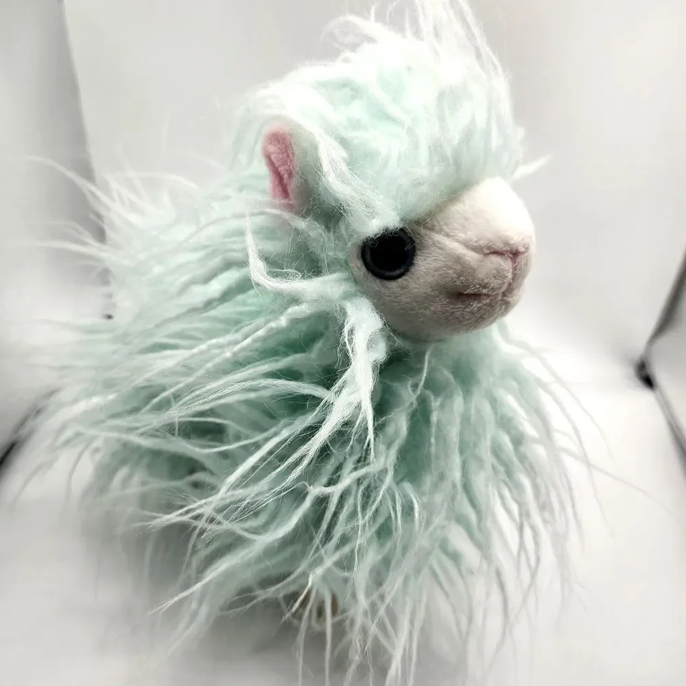 Adorable Aqua Long Hair Llama Plush‎ Stuffed Animal 6 Inch